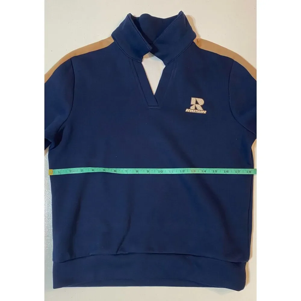 Kids L Navy Athletic Pullover | Stretch Sweatshirt